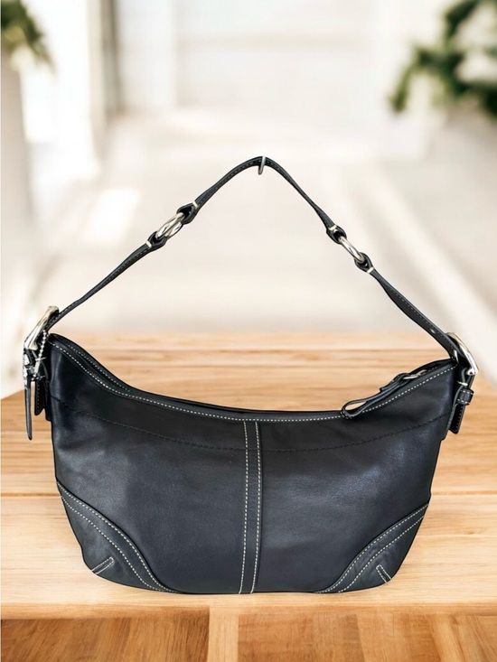 🆕 Coach Vintage Soho Leather Shoulder Bag Black